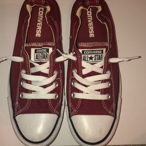 Red slip on converse